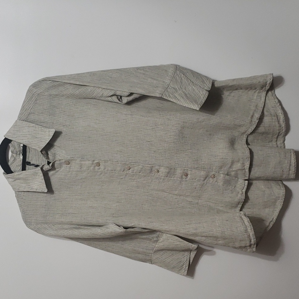 Boho Chic Button Down Zip Back Lagenlook‎ Tunic